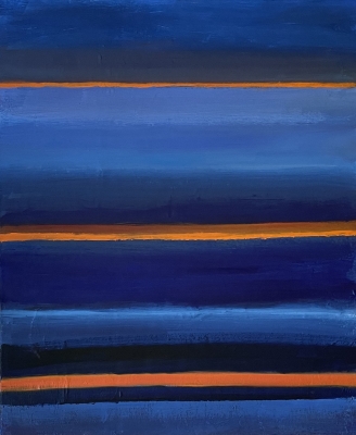 Flug über den Ozean, 65x54cm, 2023